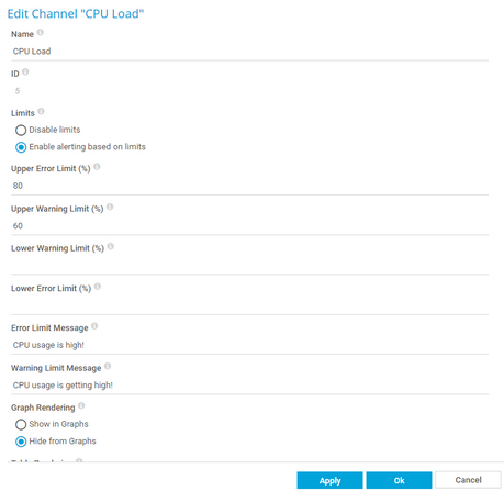 Setting Limits for Sensor Channels Setting Limits for Sensor Channels