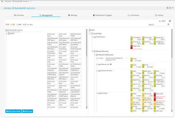 Bandwidth Library in Management Mode Bandwidth Library in Management Mode
