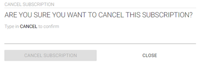 Cancel a Subscription