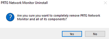 Uninstall PRTG Network Monitor Step 1 Uninstall PRTG Network Monitor Step 1